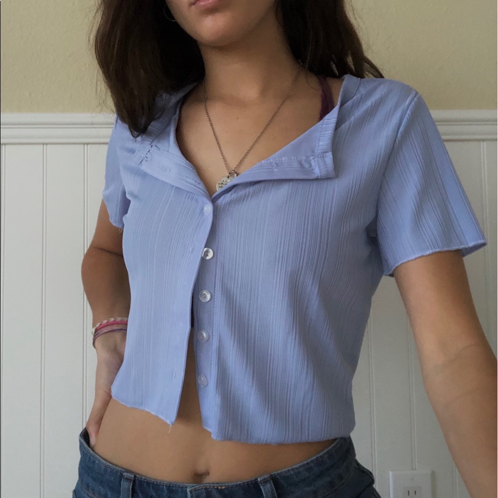 light blue button up!